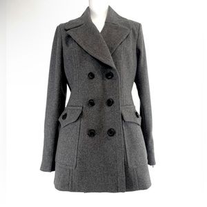 BCBGMAXAZRIA Gray Pea Coat Large